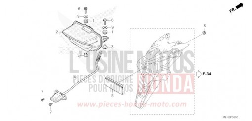 TAILLIGHT/LICENSE LIGHT CRF1100D4R de 2024